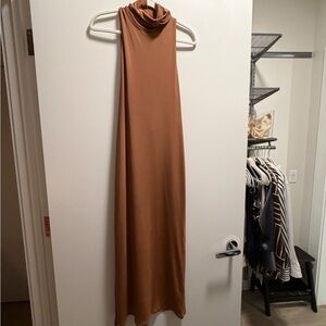 AFRM Tan Backless Dress